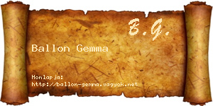 Ballon Gemma névjegykártya